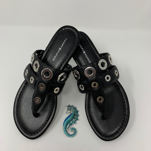 Tommy Hilfiger Shoes - Tommy Hilfiger Black Hariet Sandals Size 6.5M